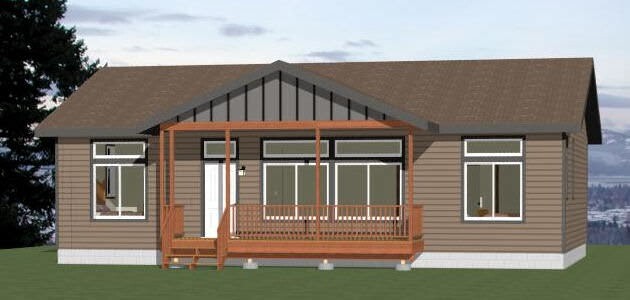 46×30 House — 3 Bedroom 2 Bath — PDF Floor Plan — 1,380 sq ft — Model 4