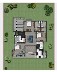 SPANISH House Plan, House front Elevation, Complete Architectural Dwg Set, Cad