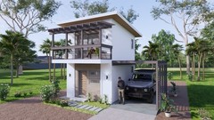 14×17 Feet Loft House Plan 4×5 Meter 1 Bed 1.5 Bath Shed Roof PDF & A4 Hard Copy