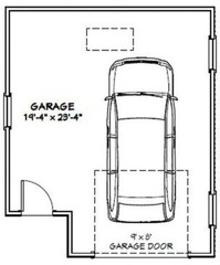 20×24 1-Car Garage — 456 sq ft — PDF Floor Plan — Model 5A