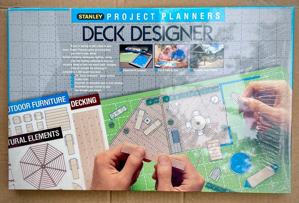 Stanley Project Planners Deck Designer Scale Gridboard 1988 90-367 NEW SEALED