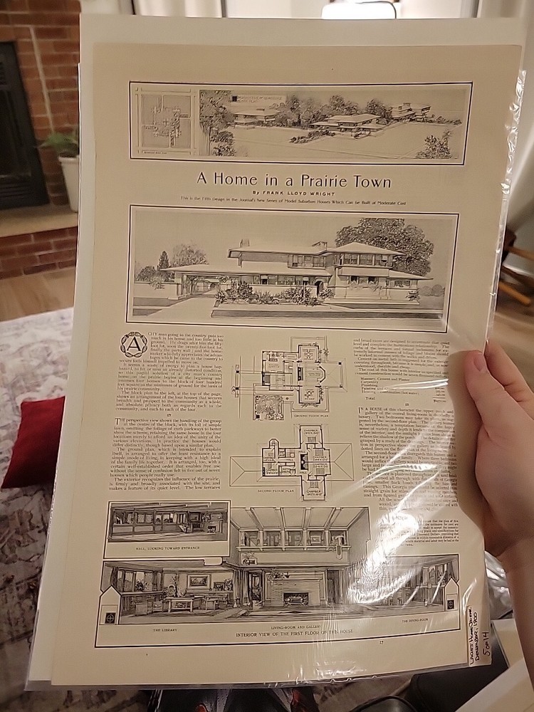 Ladies Home Journal Original Article 1900 Frank Lloyd Wright Prarie Town Plans
