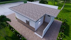 20×33 Feet Small House Plan 6×10 Meter 2 Bed 1 Bath Shed Roof (A4 Hard Copy)