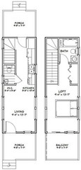 10×28 Tiny House — 475 sq ft — PDF Floor Plan — Model 3