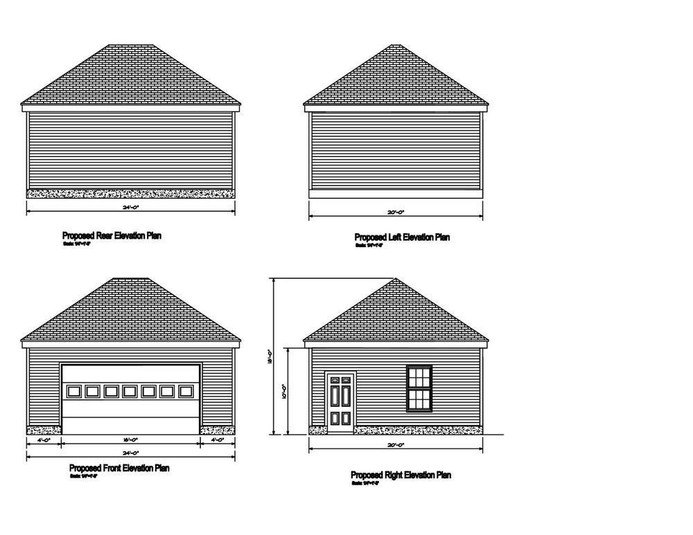 20’X24′- 24’X20′ TWO CAR GARAGE PLANS GABLE DORM ROOF GARAGE PLAN 17-2024HIP-1