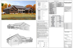 Mill Farm Loft House 4 Bed, 3.5 Bath Architectural Build Plans PDF Download