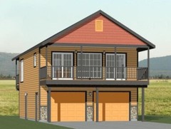 24×32 House — 1 Bedroom 1.5 Bath — 830 sq ft — PDF Floor Plan — Model 7