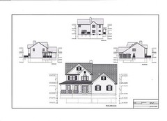 Full Set of two story 4 bedroom house plans 2,750 sq ft