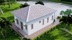 Custom Small House Design 6×9 Meter 2 Beds 1 Bath 20×30 Feet Hip (A4 Hard Copy)