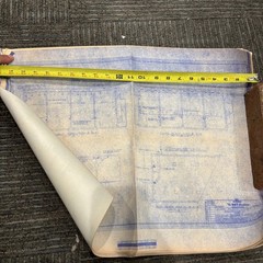 Vtg 1953 AT&SF Santa Fe Building Blueprints Railroad Memorabilia Kansas ~25 pgs