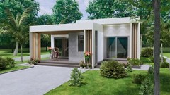 32×33 Feet Small House Plan 9.6×10 Meter 2 Bed 1 Bath PDF & A4 Hard Copy