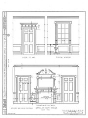 Federal style wood house, Traditional Colonial home, architectural blueprints