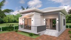 25×36 Feet Cute Small Houses Plan 7.5×11 Meter 2 Beds 1 Bath Hip (A4 Hard Copy)