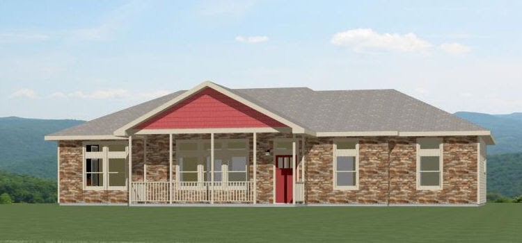 60×30 House — 4 bedroom 2 Bath — 1,700 sqft — PDF Floor Plan — Model 6
