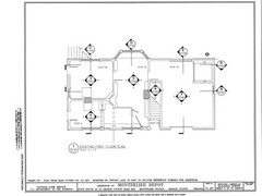 Southern Railroad Station, Montpelier, VA, architectural drawings, large set