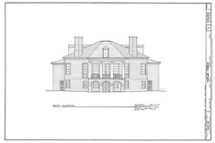 Poplar Forest by Thomas Jefferson, octagon Colonial country house detailed plans