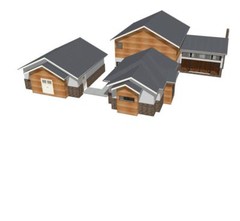ARCHITECT DESIGNED MODERN HOUSE PLAN, 2,603 SF, 3BR, 2.5BA, MASTER SUITE, 2-CAR