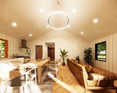 Smokies Cabin Plans 24×28 – Modern Cottage Blueprints – Vacation Home Design