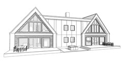 86’x29’ 6 Beds, 8 Baths Double A-Frame House Architecture Plans PDF Download.