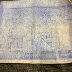 Vtg 1953 AT&SF Santa Fe Building Blueprints Railroad Memorabilia Kansas ~25 pgs