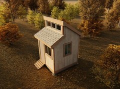 Shed Plans 8′ X 8′ Outdoor Garden Storage Blueprints with Workbench Layout
