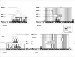 30’x47’ 2 Beds, 1 Bath A-Frame Cabin Architectural Build Plans PDF Download.