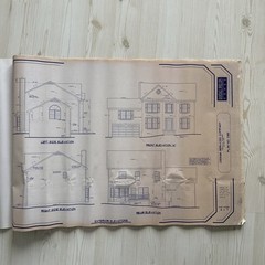 2-Story Colonial Gable-Front House 3 Bed 2.5 Bath 14page ORIGINAL Blueprint 1994