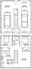 30×32 House — 2 bedroom 1.5 Bath — 961 sqft — PDF Floor Plan — Model 1A