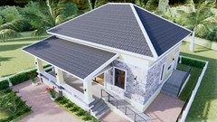 33×33 Feet House Plans 10×10 Meter 3 Bedrooms 2 Bath Hip Roof PDF (A4 Hard Copy)