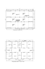32X48 48X32 HORSE BARN PLAN GABLE POLE BARN CONST #17-PB3248-HB-GBL-7