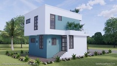 25X30 Small House Plan 7.5×9 Meter 4 Beds 4 Bath Terrace Roof PDF (A4 Hard Copy)
