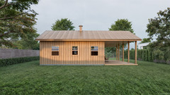 Generic 24×24 Tiny Home Cabin Design Plans – 2 Bedroom Drawings