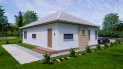 40×30 Feet House Plan 12×9 Meter 3 Beds 2 Baths Hip Roof PDF Plan (A4 Hard Copy)