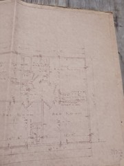 Vintage Set Of House Plans Large Blue Print Packet