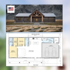 Enduring Elm Barndominium Modern House Open Plan Design 70 x 30 – 2 Bed 2 Bath –