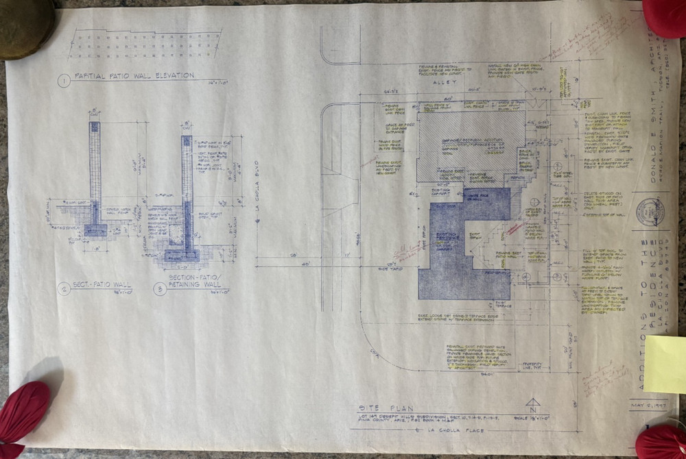 1997 Lot 23 Blueprints/Plans for Tucson Arizona House Donald E Smith Architect