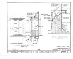Victorian Style Octagon home, porch, architectural PRINTED PLANS