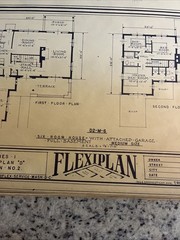 Vintage 1948 MCM Contemporary Home Blueprint Triflex Service Washington DC Plan