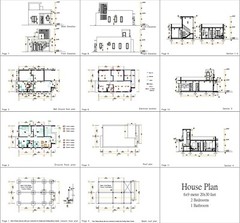 Custom Small House Plan 6×9 Meter 2 Bed 1 Bath 20×30 Feet Terrace (A4 Hard Copy)