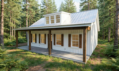 Modern Cabin Plan – 990 Sqft (Living) – 2bed-2 bath