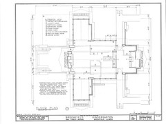 Prarie Style small house, architectural drawings, open floor plan, printed plans