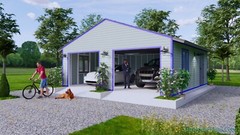 24×24 Feet 2 Cars Garage Shed Plan 7.3×7.3 Meter PDF Plans (A4 Hard Copy)