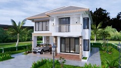 House Plans 30×36 Feet 9×11 Meter 4 Beds 3 Bath Hip Roof PDF Plan (A4 Hard Copy)