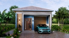 Custom Small House Design 6×9 Meter 2 Beds 1 Bath 20×30 Feet Hip (A4 Hard Copy)