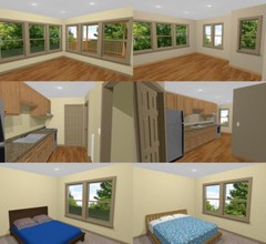 24×24 Duplex — 2 Bedroom — 2 Bath 1,086 sq ft — PDF Floor Plan — Model 5I