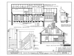 Dutch Colonial Gambrel Roof farmbouse, architectural plans, 3 Bedrooms, 2 Baths