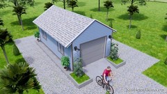 13×23 Feet 4×7 Meter 1 Car Garage Shed Plan PDF Plans (A4 Hard Copy)