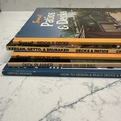 Lot of 5 Vintage DIY Deck Patio Plan Design Build Books 70s -90s Sunset