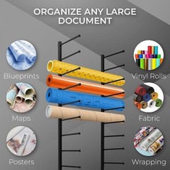 17 Tier Metal Document Organizer Blueprints Maps Plans Architects Engineers New
