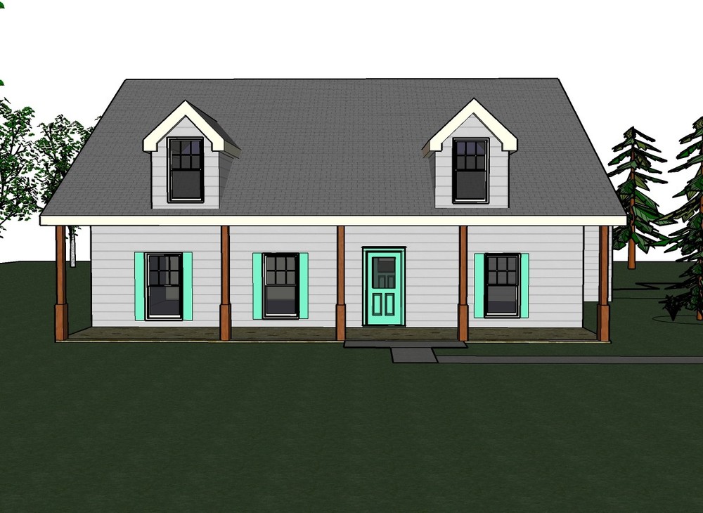 Blanche_1415G-3 siding, 3 bed / 2 bath , 2 car garage, future upstairs, PDF